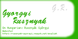 gyorgyi rusznyak business card
