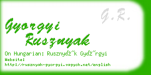 gyorgyi rusznyak business card